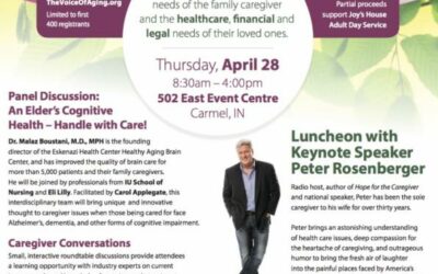 Caring for the Caregiver: A Learning Conference for Family Caregivers, Carmel, April 28